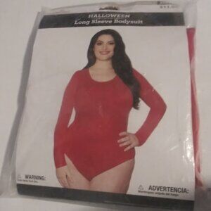 Halloween women's size 2XL (20) red long sleeve bodysuit